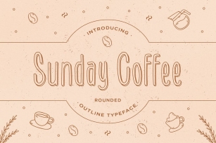 Sunday Coffee – Rounded Outline Typeface Font Download