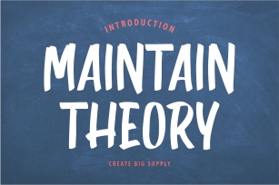 Maintain Theory Font Download
