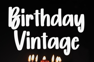 Birthday Vintage Font Download