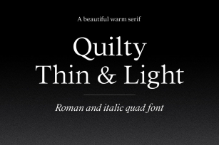 Quilty Thin  Light Font Download