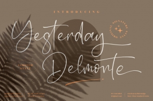 Yesterday Delmote Signature Font LS Font Download