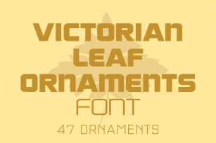 Victorian Leaf Ornaments Font Download