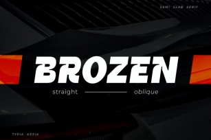 Brozen Sport Racing Game Slab Serif Font Download