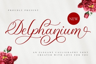 Delphanium - Romantic Calligraphy Font Font Download
