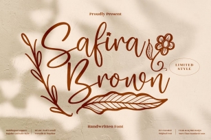 Safira Brown Handwritten Font LS Font Download