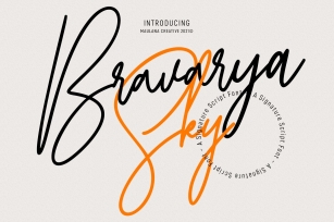 Bravarya Sky Signature Font Download