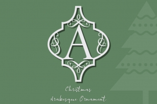 Arabesque Christmas Ornament Font Download