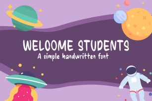 Welcome Students Font Download