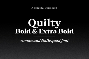 Quilty Bold  Extra Bold Font Download