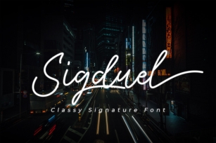 Sigduel | A Stylish Signature Font Font Download
