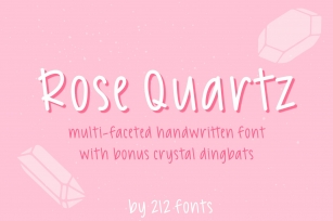 Rose Quartz Sans Serif Handwriting & Crystals Dingbat Font Download