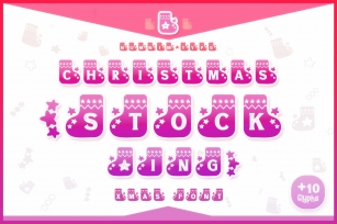 Christmas Stocking winter Procreate Xmas sock s Font Download