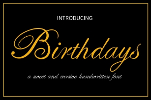 Birthdays Font Download