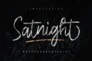 Satnight Brush Font Download