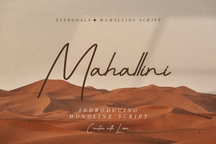 Mahallini Signature Monoline Font Download