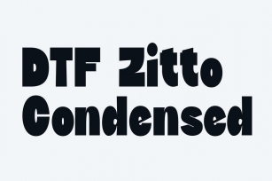 DTF Zitto Condensed Font Download