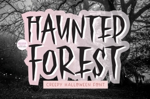 HAUNTED FOREST Creepy Halloween Font Download