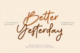 Better Yesterday Font Download