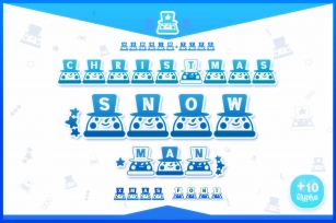 Christmas Snowman winter Procreate Xmas kids s A-Z Font Download