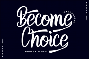 Become Choice Modern Script Font Download
