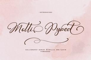 Motty Pybed  - calligraphy script Cyrillic and Latin Font Download