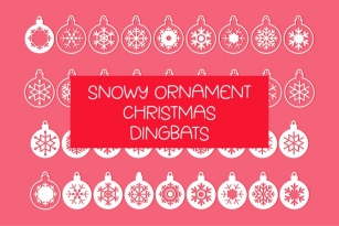 Snowy Christmas Ornament Dingbats Font Download