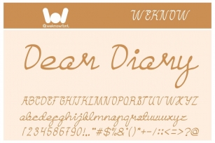 Dear Diary Font Download