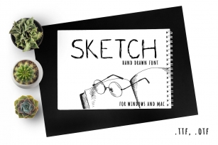 Fast sketch. Hand drawn Font Download