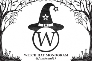 Witch Hat Monogram Font Download