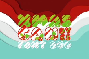 Xmas Candy Canes Duo Font Download