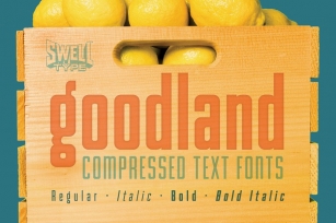 Goodland Compressed Text retro font Font Download