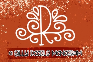 A Silly Doodle Monogram Monoline Font Download