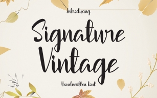 Signature Vintage Font Download