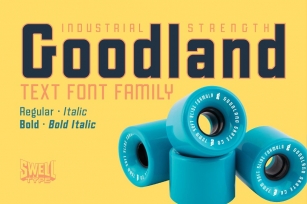 Goodland Text retro industrial font Font Download