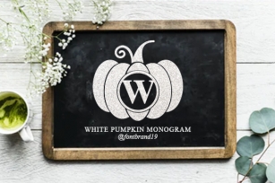 White Pumpkin Monogram Font Download