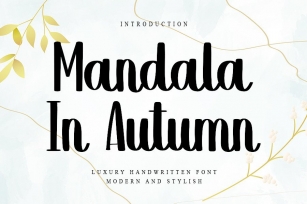 Mandala in Autumn Font Download