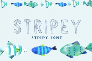 Stripey - display stripy font Font Download