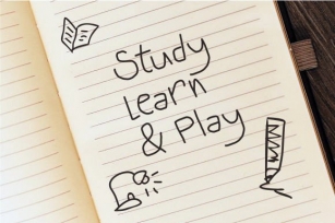 Study, Learn and PLay Font Download