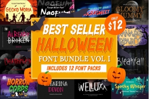 Best Seller Halloween Font Bundle Vol. I Font Download