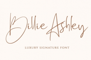 Billie Ashley - Luxury Signature Font Font Download