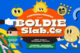 Boldie Slab Typeface Font Download