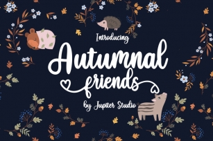 Autumnal Friends Script Font (Script Fonts, Romantic Fonts) Font Download
