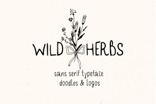 Wild Herbs Rustic Font Doodles Logos Font Download