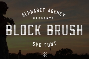 BLOCK BRUSH SVG FONT Font Download