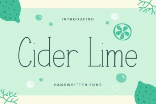 Cider Lime – Handwritten Font Font Download