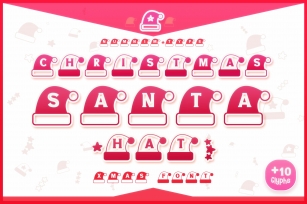 Christmas Santa Hat winter Procreate Xmas kids s Font Download