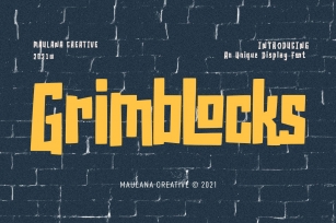 Grimblocks Display Font Download