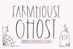 FARMHOUSE GHOST Halloween Font Font Download