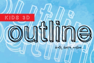Kids 3D Outline Font Download