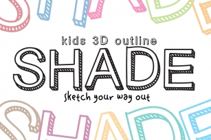 Kids 3D Outline Shade Font Download
